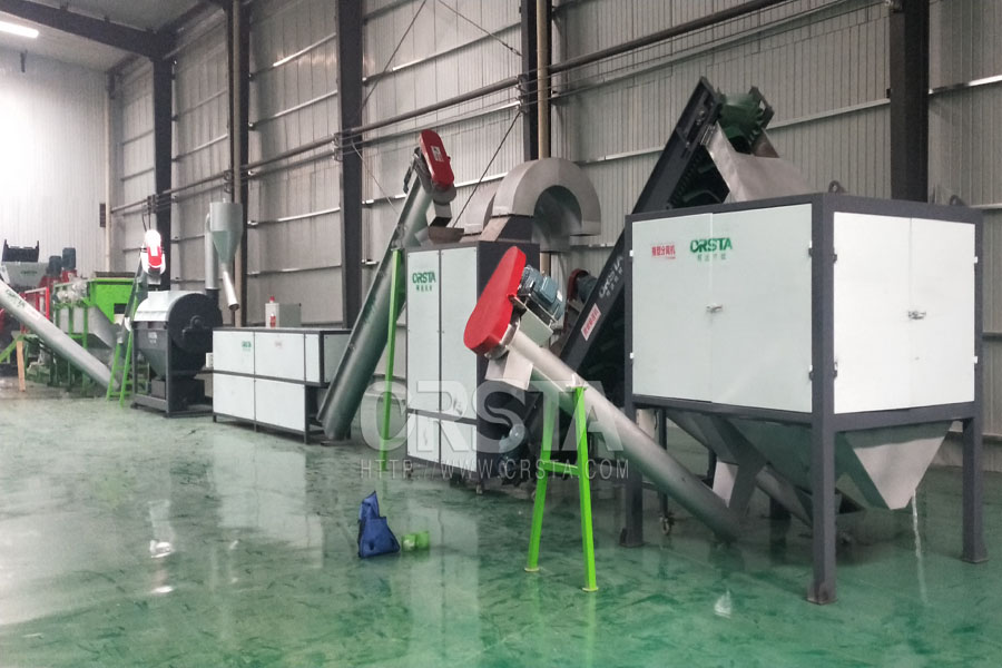 1000KG/H 河北石家庄一次性PP输液瓶破碎清洗硅胶分选生产线安装调试完成