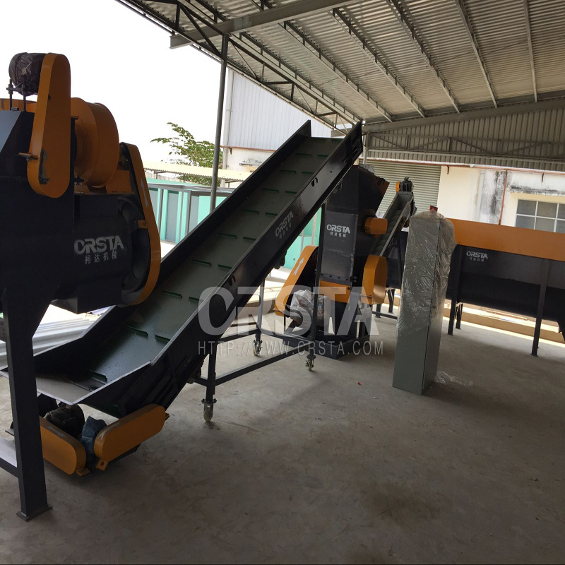 1000KG/H在广西南宁PET矿泉水瓶高温清洗线安装调试完成