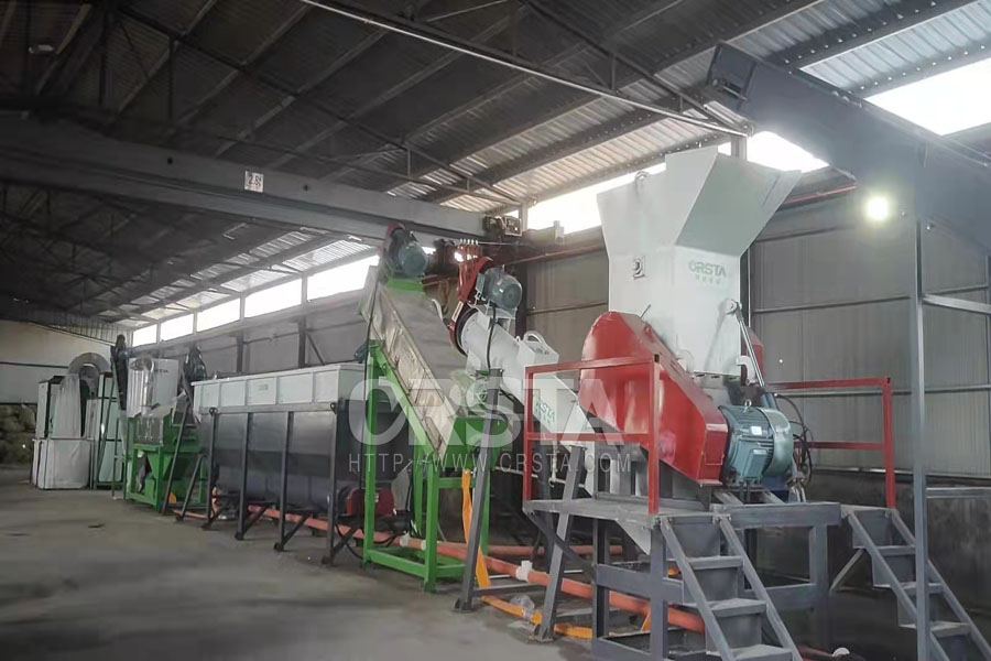 500KG/H在河北沧州一次性PP输液瓶破碎清洗橡塑分离生产调试成功